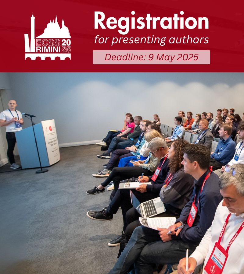 ECSS Rimini 2025 – Registration deadline for presenting authors