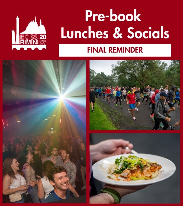 ECSS Rimini 2025 – FINAL REMINDER to pre-book your lunches and socials participation